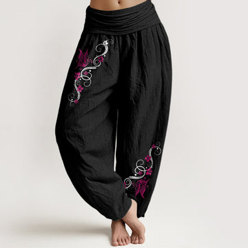 Pure Cotton Botanical Print Meditation Harem Pants