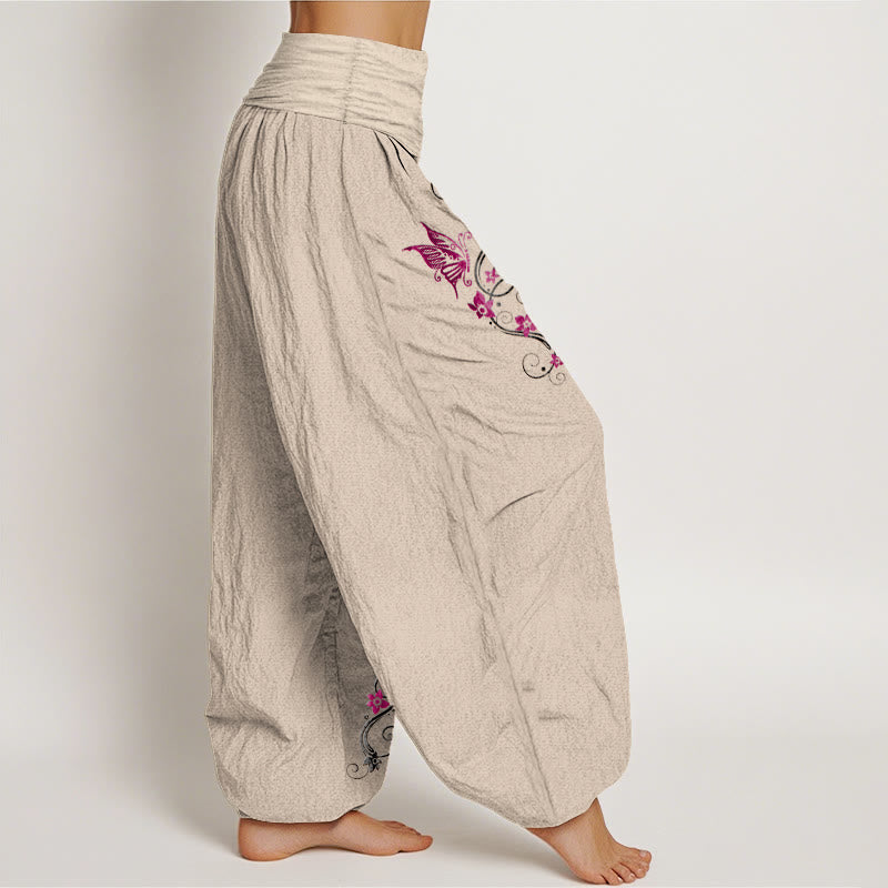 Pure Cotton Botanical Print Meditation Harem Pants