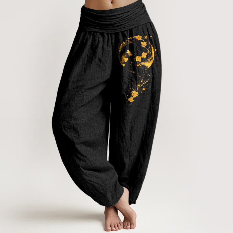 Pure Cotton Botanical Print Meditation Harem Pants