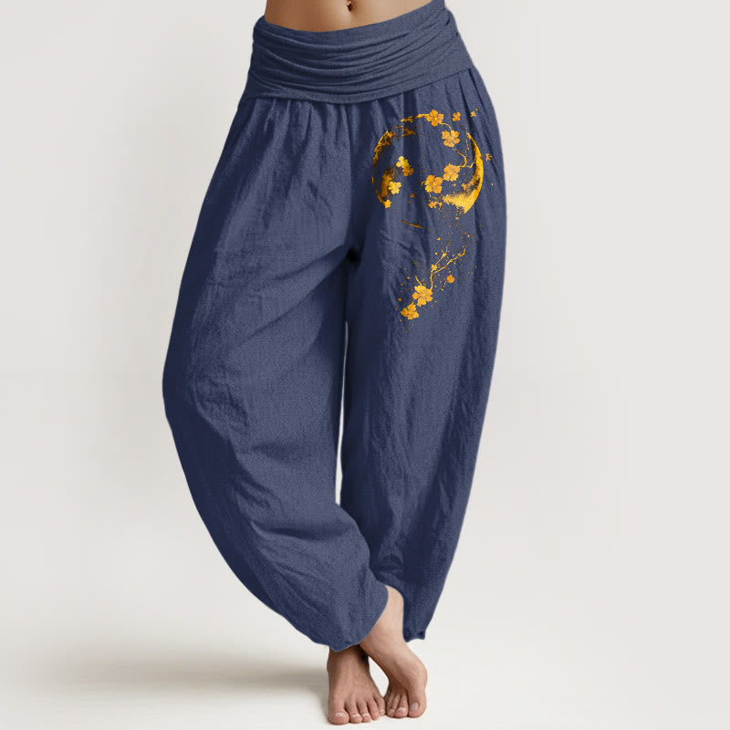 Pure Cotton Botanical Print Meditation Harem Pants