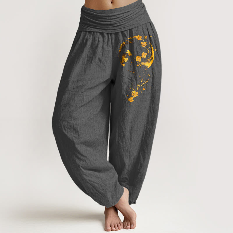 Pure Cotton Botanical Print Meditation Harem Pants