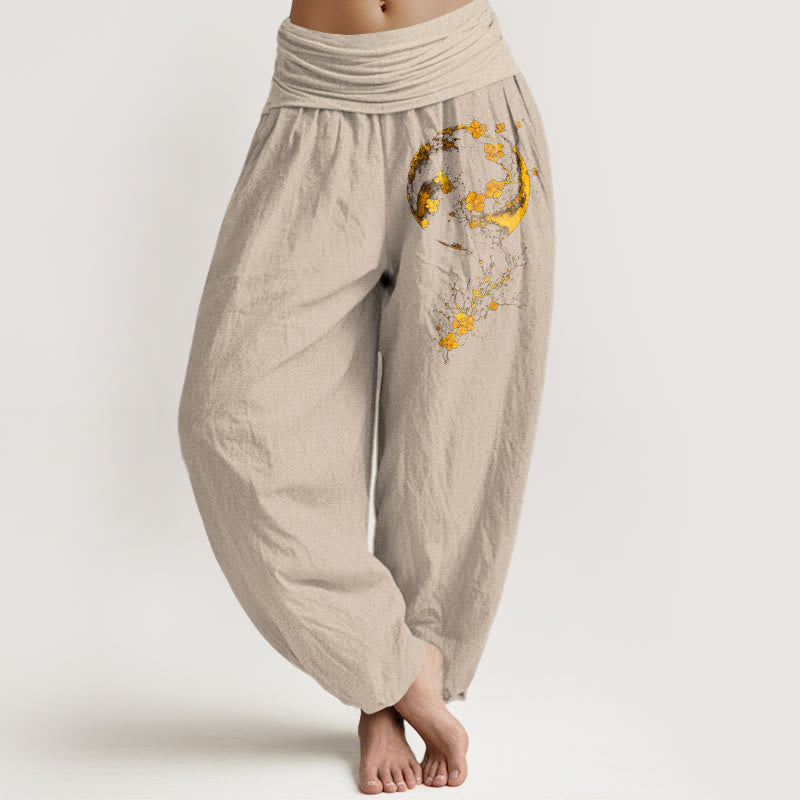 Pure Cotton Botanical Print Meditation Harem Pants