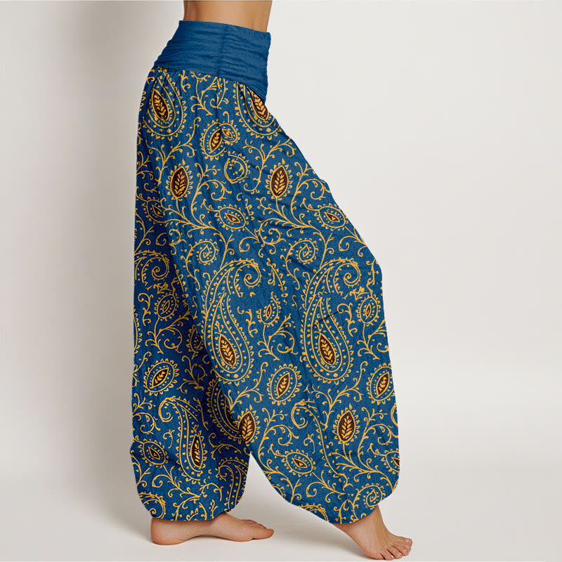Pure Cotton Paisley Print Meditative Harem Pants