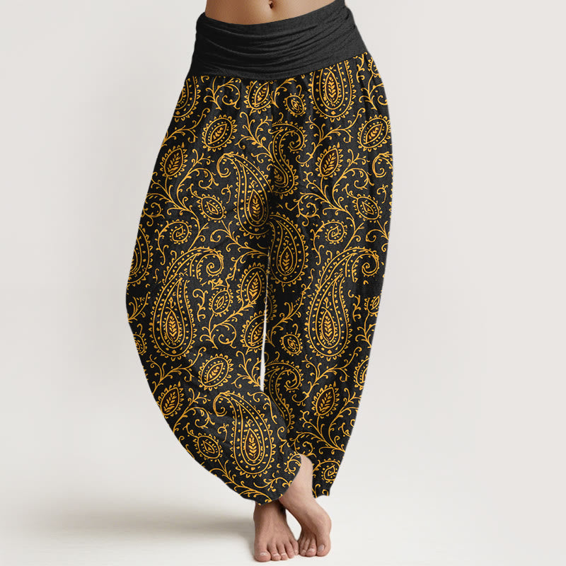 Pure Cotton Paisley Print Meditative Harem Pants