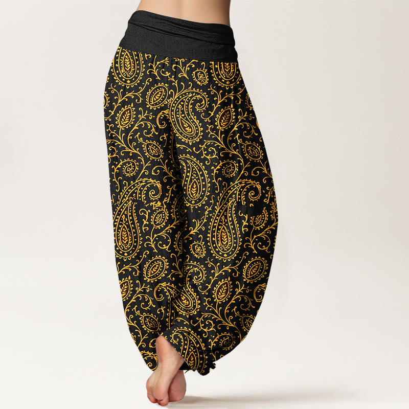 Pure Cotton Paisley Print Meditative Harem Pants