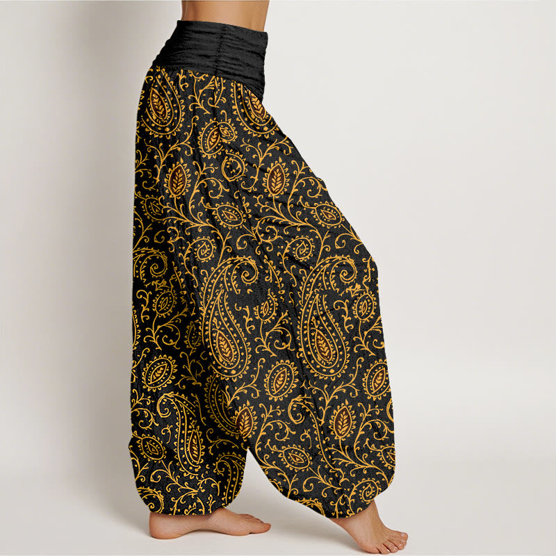 Pure Cotton Paisley Print Meditative Harem Pants