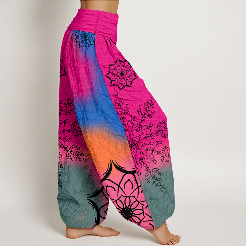 Breathable Cotton Mandala Print Mindful Harem Pants