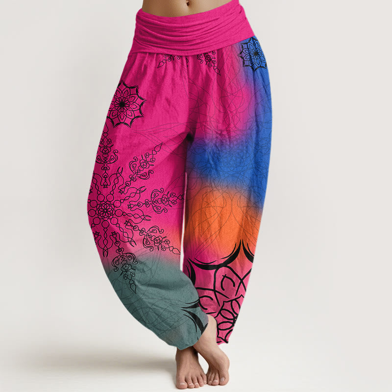 Breathable Cotton Mandala Print Mindful Harem Pants