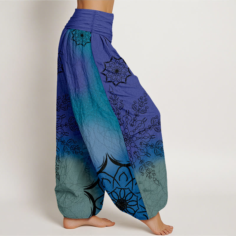 Breathable Cotton Mandala Print Mindful Harem Pants