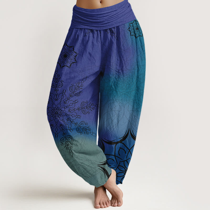 Breathable Cotton Mandala Print Mindful Harem Pants