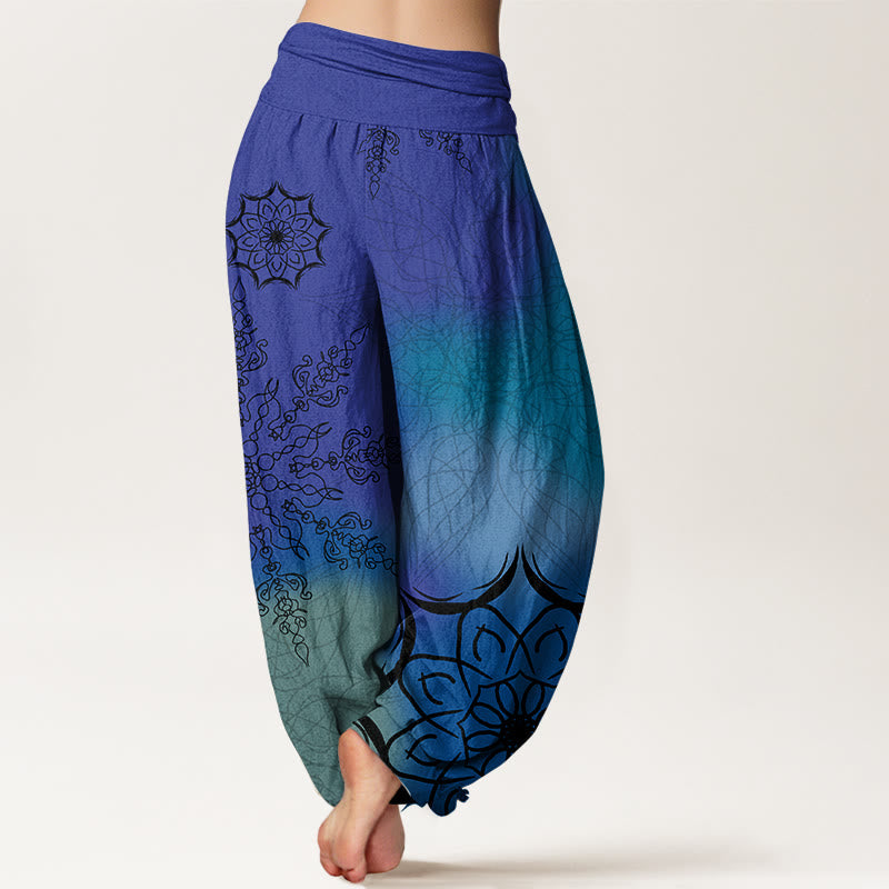 Breathable Cotton Mandala Print Mindful Harem Pants