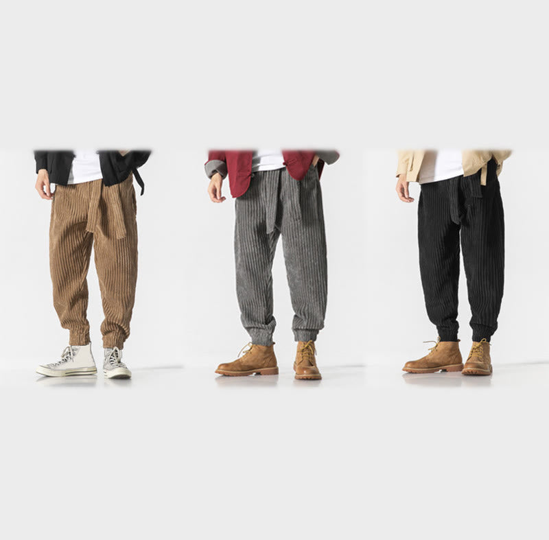 Men's Tactile Corduroy Tapered Meditation Pants