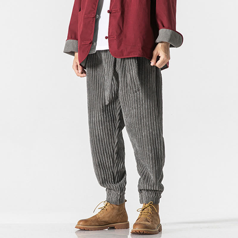 Men's Tactile Corduroy Tapered Meditation Pants
