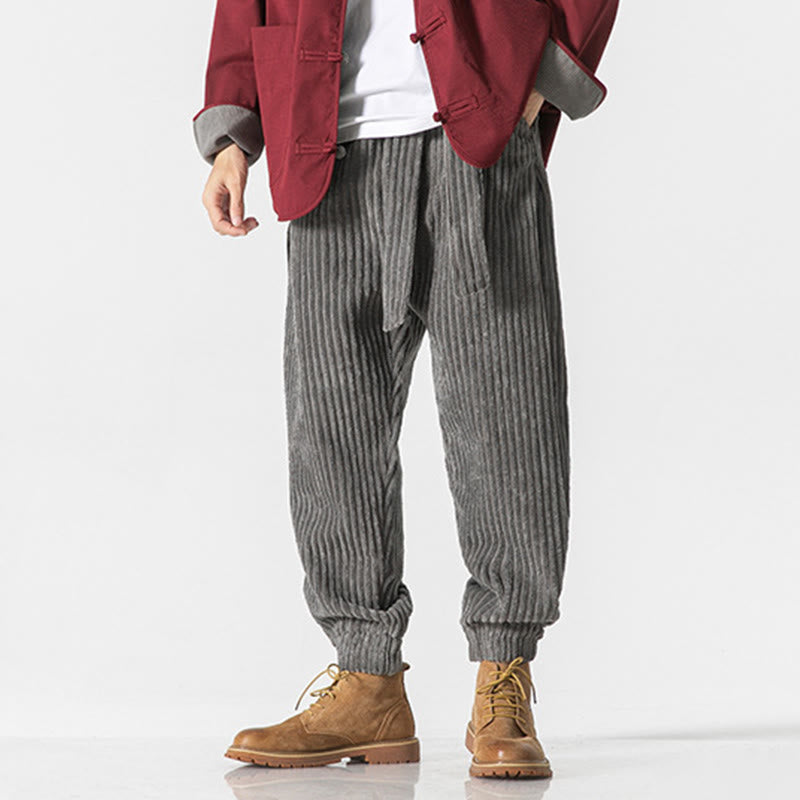 Men's Tactile Corduroy Tapered Meditation Pants