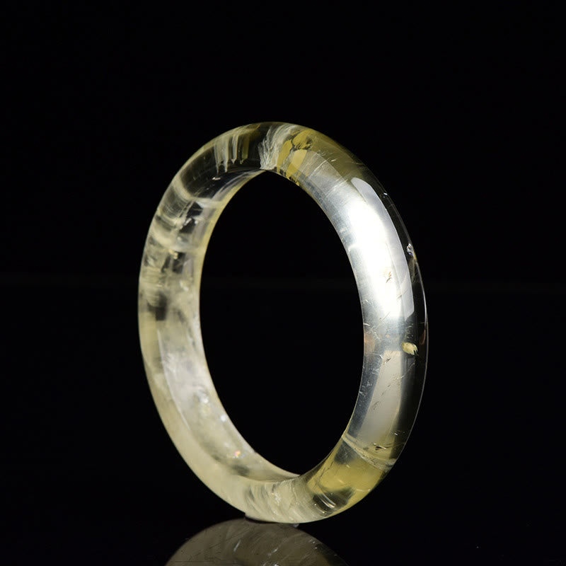 Natural Citrine Quartz Prosperity Cuff Bangle Bracelet