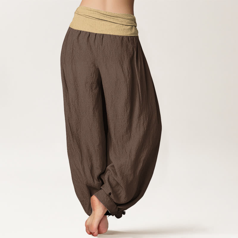 Pure Cotton Pleated Waistband Grounding Meditation Harem Pants