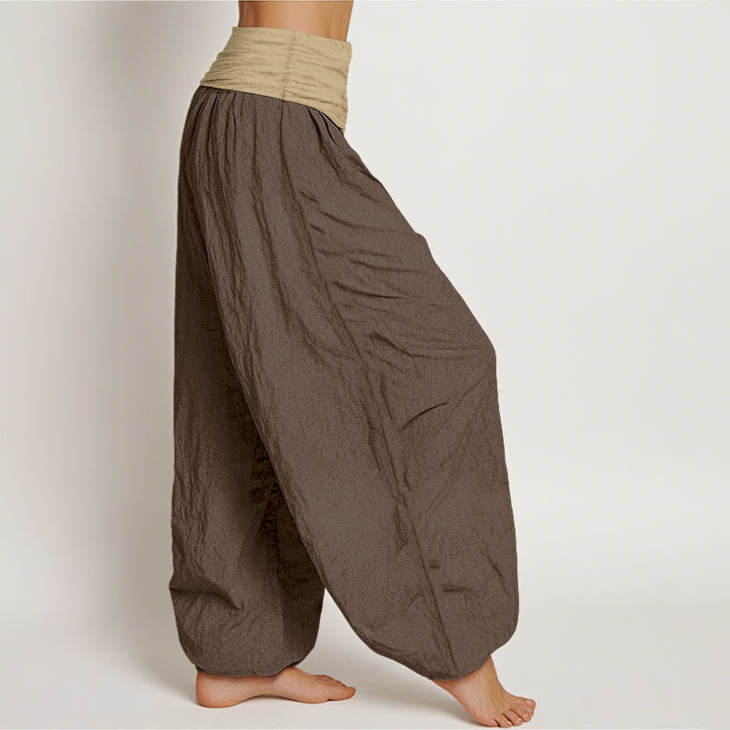 Pure Cotton Pleated Waistband Grounding Meditation Harem Pants