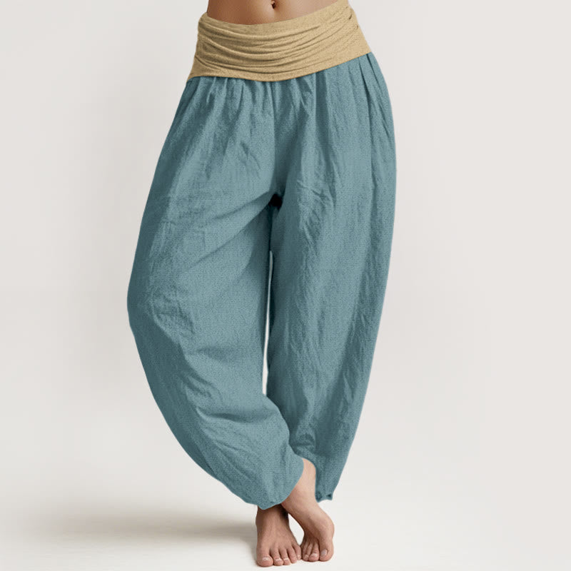 Pure Cotton Pleated Waistband Grounding Meditation Harem Pants