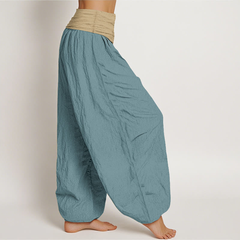 Pure Cotton Pleated Waistband Grounding Meditation Harem Pants
