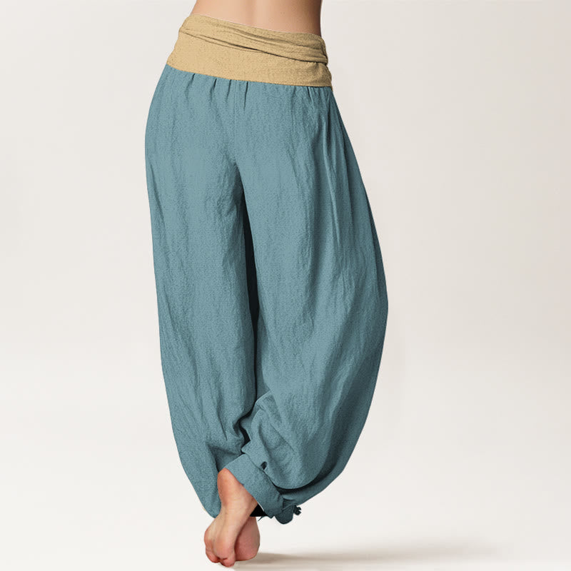 Pure Cotton Pleated Waistband Grounding Meditation Harem Pants