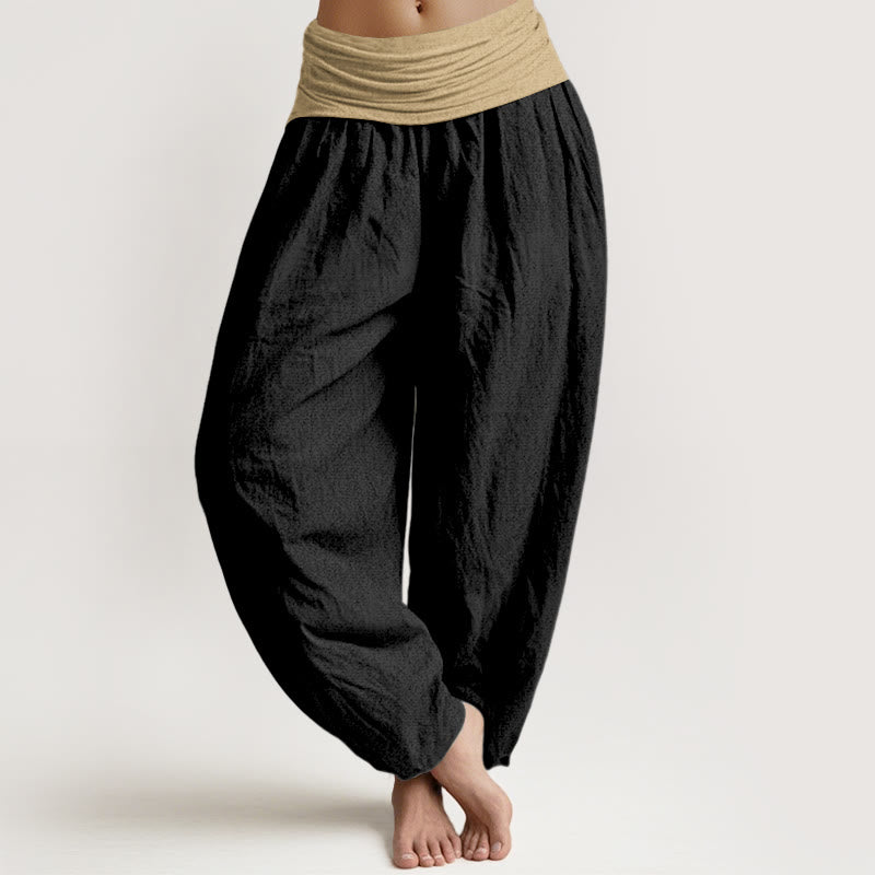 Pure Cotton Pleated Waistband Grounding Meditation Harem Pants