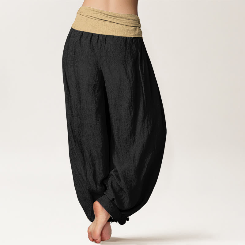 Pure Cotton Pleated Waistband Grounding Meditation Harem Pants