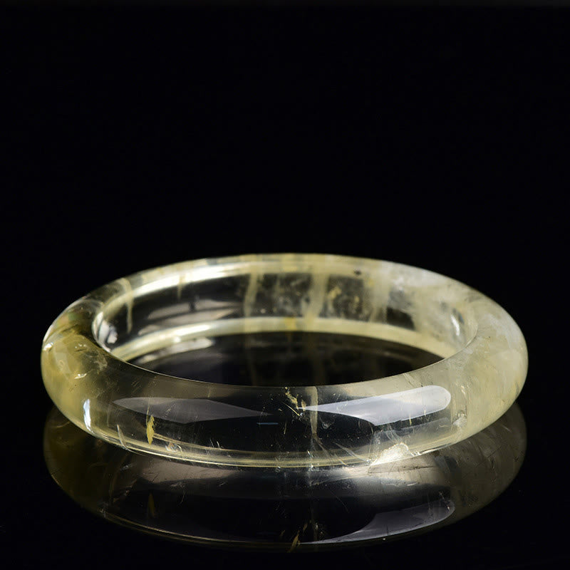 Natural Citrine Quartz Prosperity Cuff Bangle Bracelet
