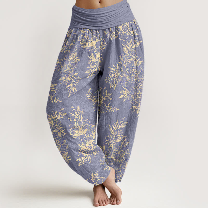 Botanical Print 100% Cotton Harem Meditation Pants
