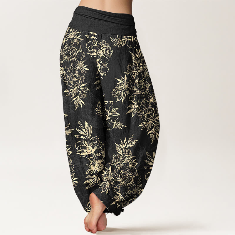 Botanical Print 100% Cotton Harem Meditation Pants