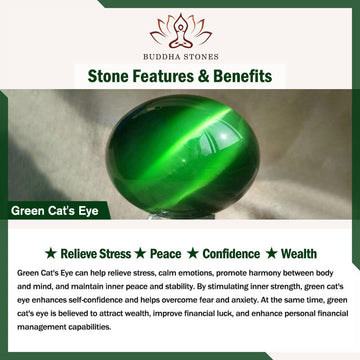 Minimalist Green Cat's Eye Polished Thin Cuff Bangle Bracelet
