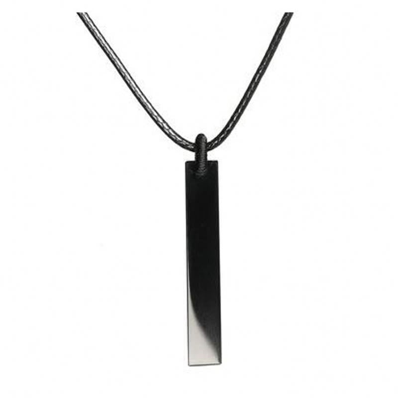 Black Obsidian Blue Sandstone Transformation Necklace Pendant