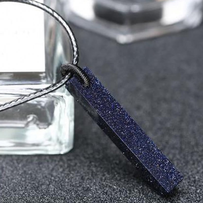 Black Obsidian Blue Sandstone Transformation Necklace Pendant