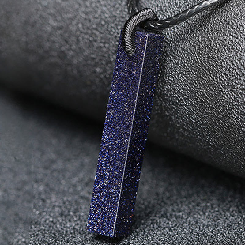 Black Obsidian Blue Sandstone Transformation Necklace Pendant
