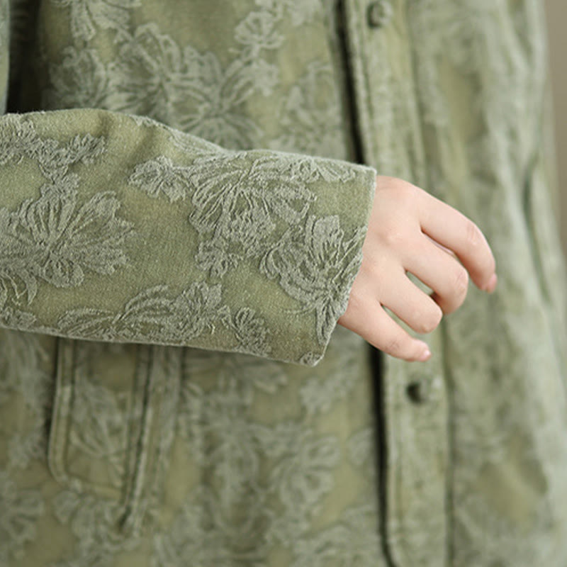 Thick Cotton Slim-Fit Frog-Button Thermal Jacket for Mindful Winter Living