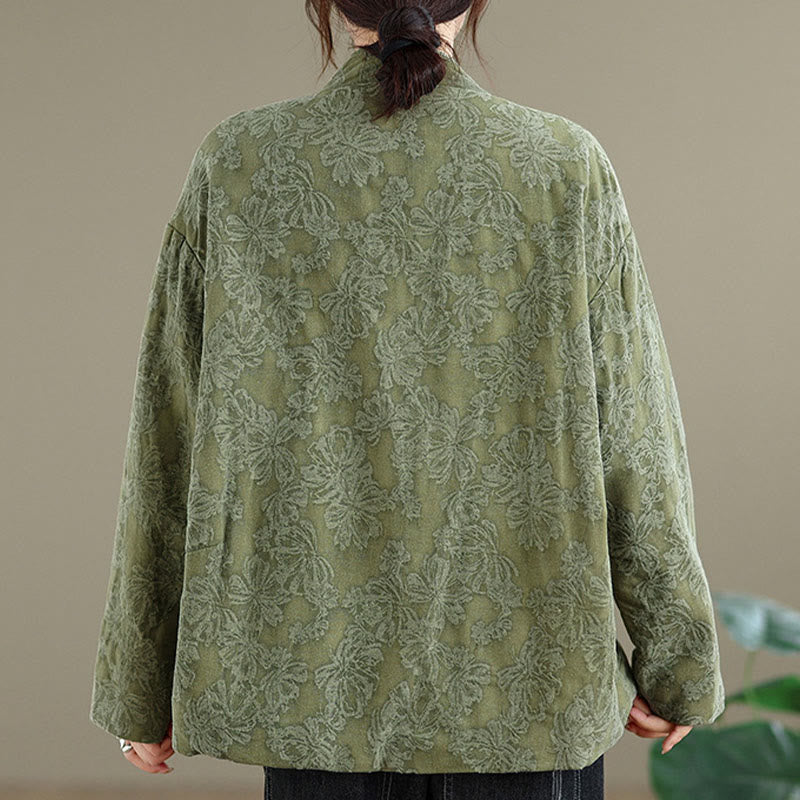 Thick Cotton Slim-Fit Frog-Button Thermal Jacket for Mindful Winter Living