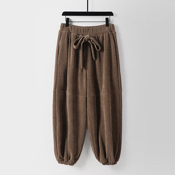 Tactile Cotton Corduroy Tapered Harem Meditation Pants
