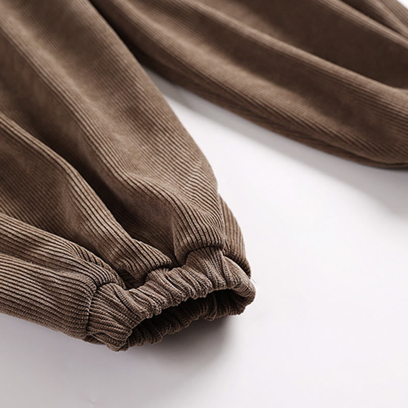 Tactile Cotton Corduroy Tapered Harem Meditation Pants