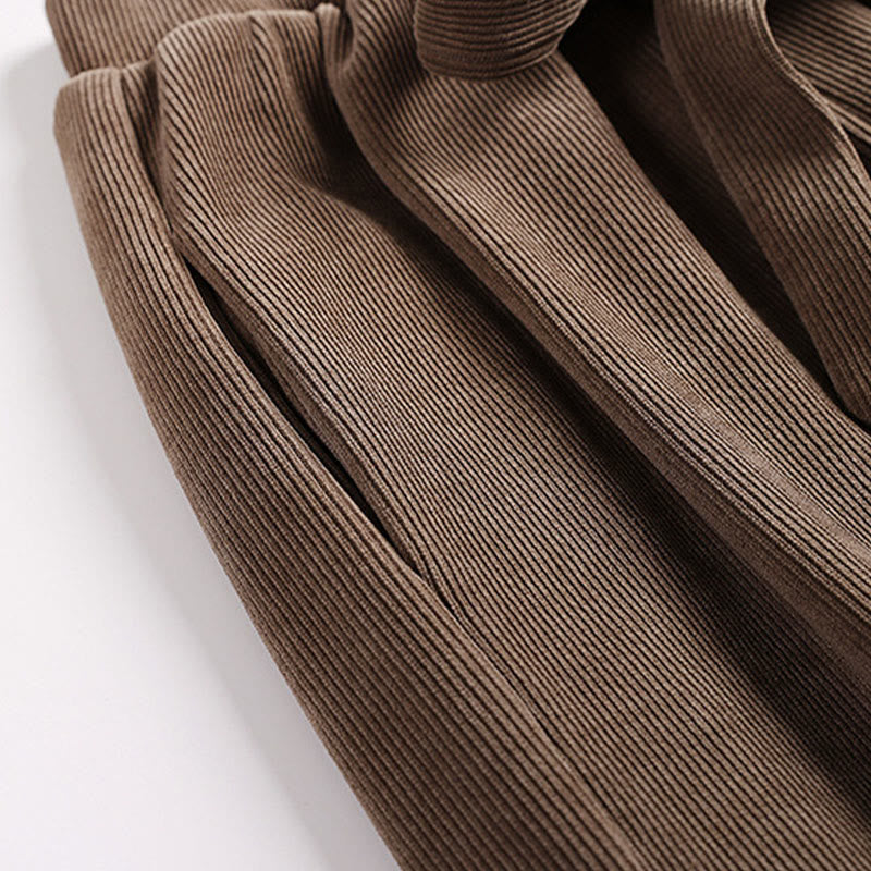 Tactile Cotton Corduroy Tapered Harem Meditation Pants