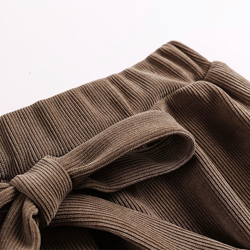 Tactile Cotton Corduroy Tapered Harem Meditation Pants