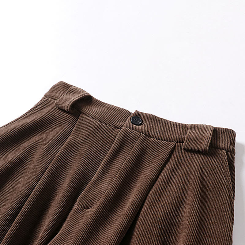 Tactile Cotton Corduroy Wide-Leg Mindful Trousers