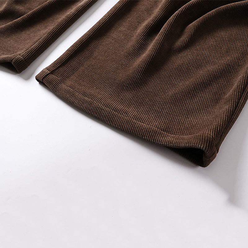 Tactile Cotton Corduroy Wide-Leg Mindful Trousers