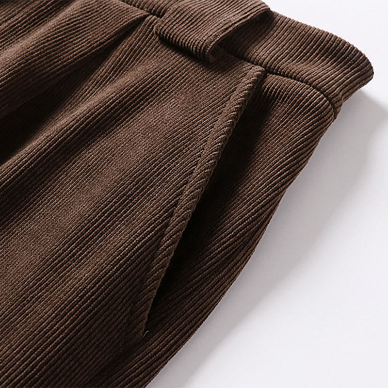 Tactile Cotton Corduroy Wide-Leg Mindful Trousers