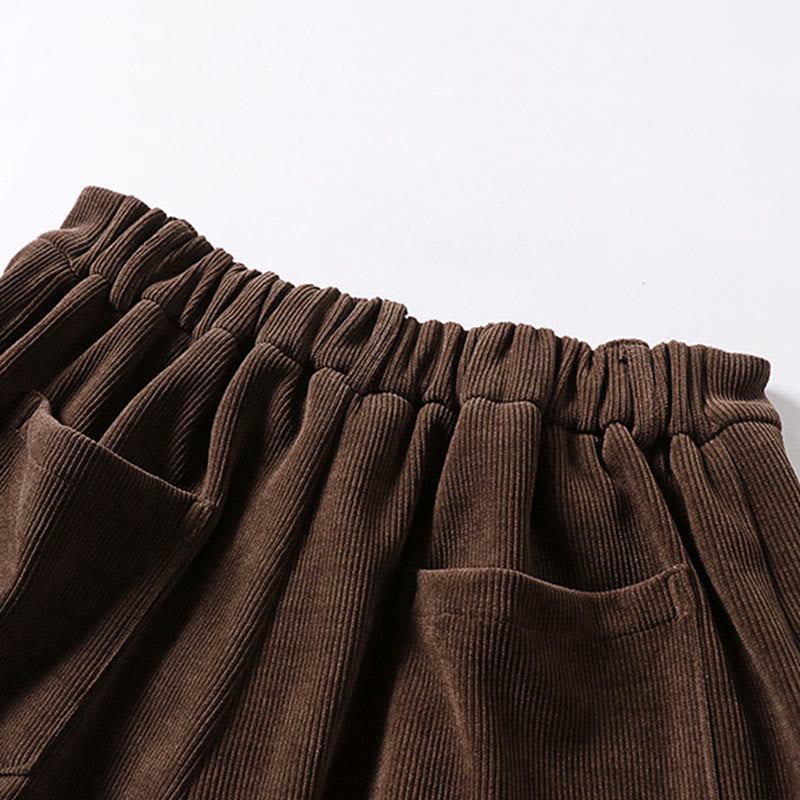 Tactile Cotton Corduroy Wide-Leg Mindful Trousers