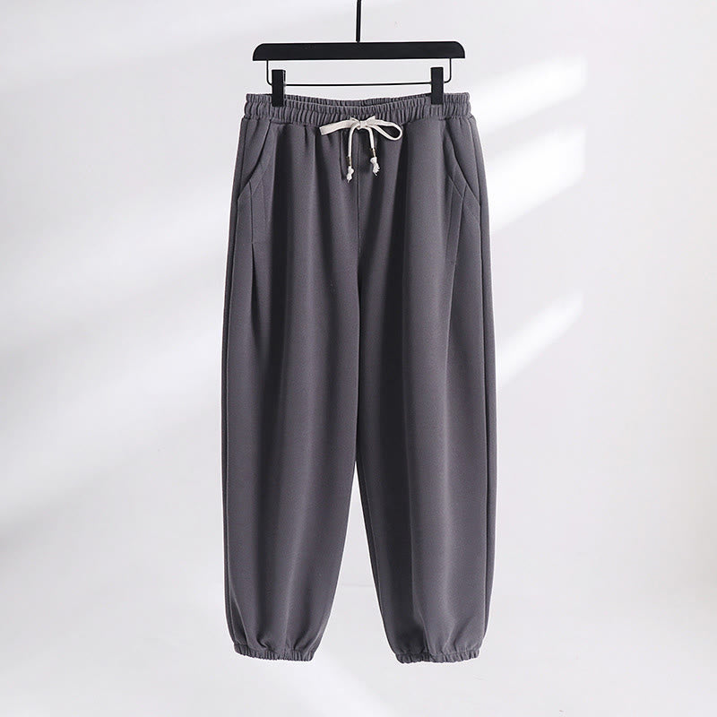 Heavy Cotton Fleece-Lined Cold-Weather Meditation Harem Pants