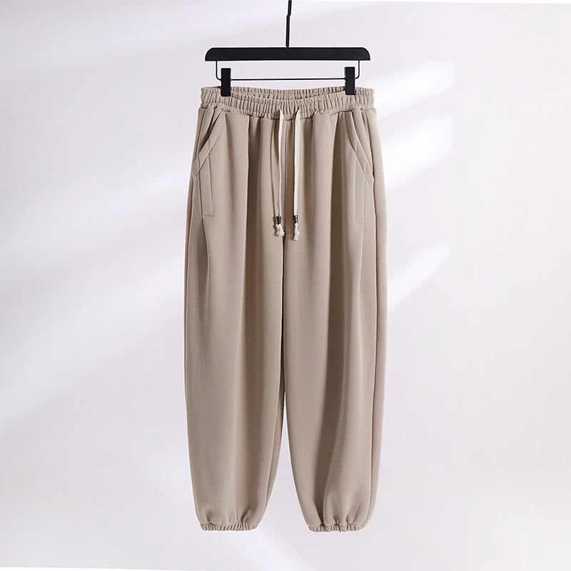 Heavy Cotton Fleece-Lined Cold-Weather Meditation Harem Pants