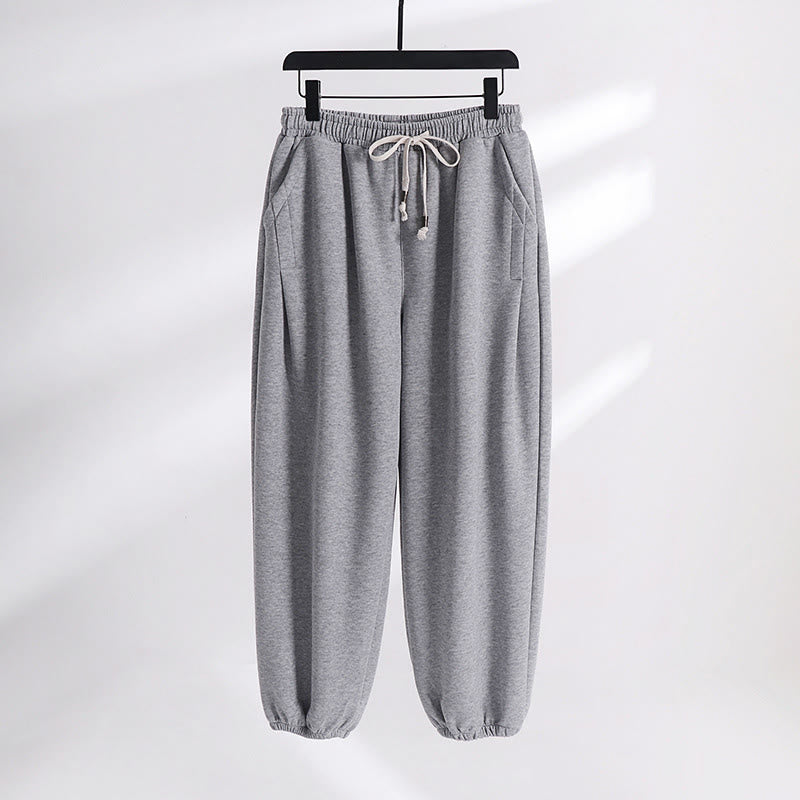 Heavy Cotton Fleece-Lined Cold-Weather Meditation Harem Pants