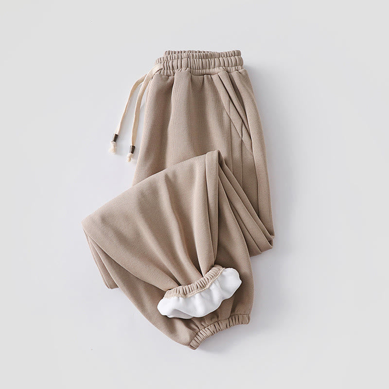 Heavy Cotton Fleece-Lined Cold-Weather Meditation Harem Pants