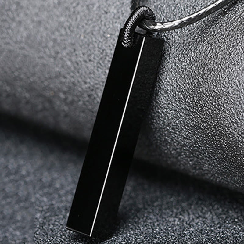 Black Obsidian Blue Sandstone Transformation Necklace Pendant