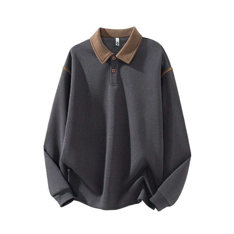 Structured Cotton Stand-Collar Mindful Men's Sweatshirt