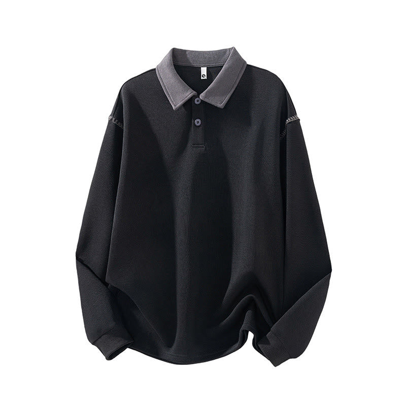 Structured Cotton Stand-Collar Mindful Men's Sweatshirt